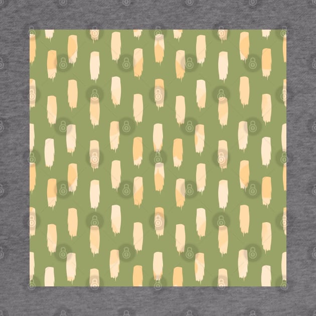 Green Brush Strokes Pattern by MutchiDesign